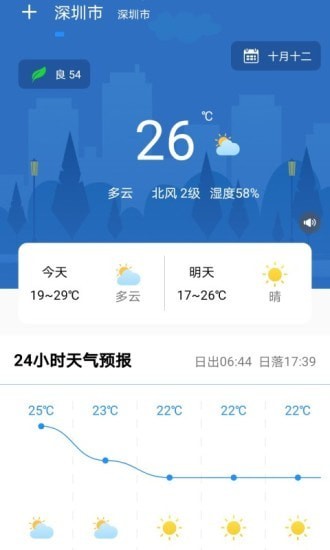 美美天气手机软件app截图