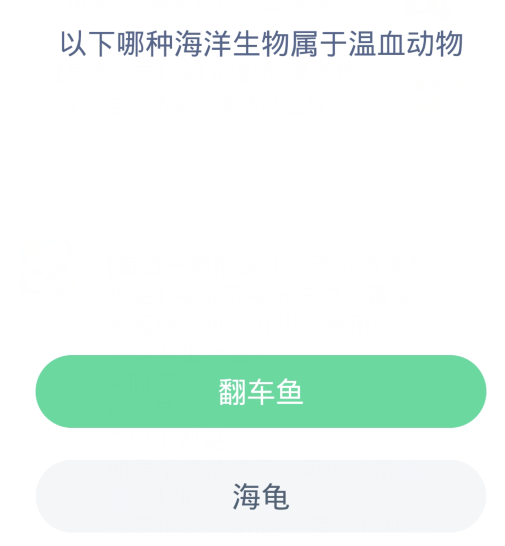 《支付宝》2024神奇海洋的每日问题分享汇总